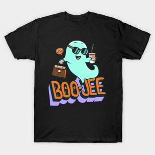 Funny Ghost Halloween Costume Boujee Boo-Jee Design T-Shirt